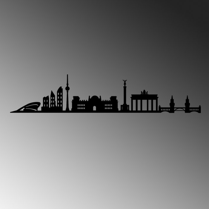Wallity Berlin Skyline Escultura de pared Wallity Berlin Skyline Escultura de pared